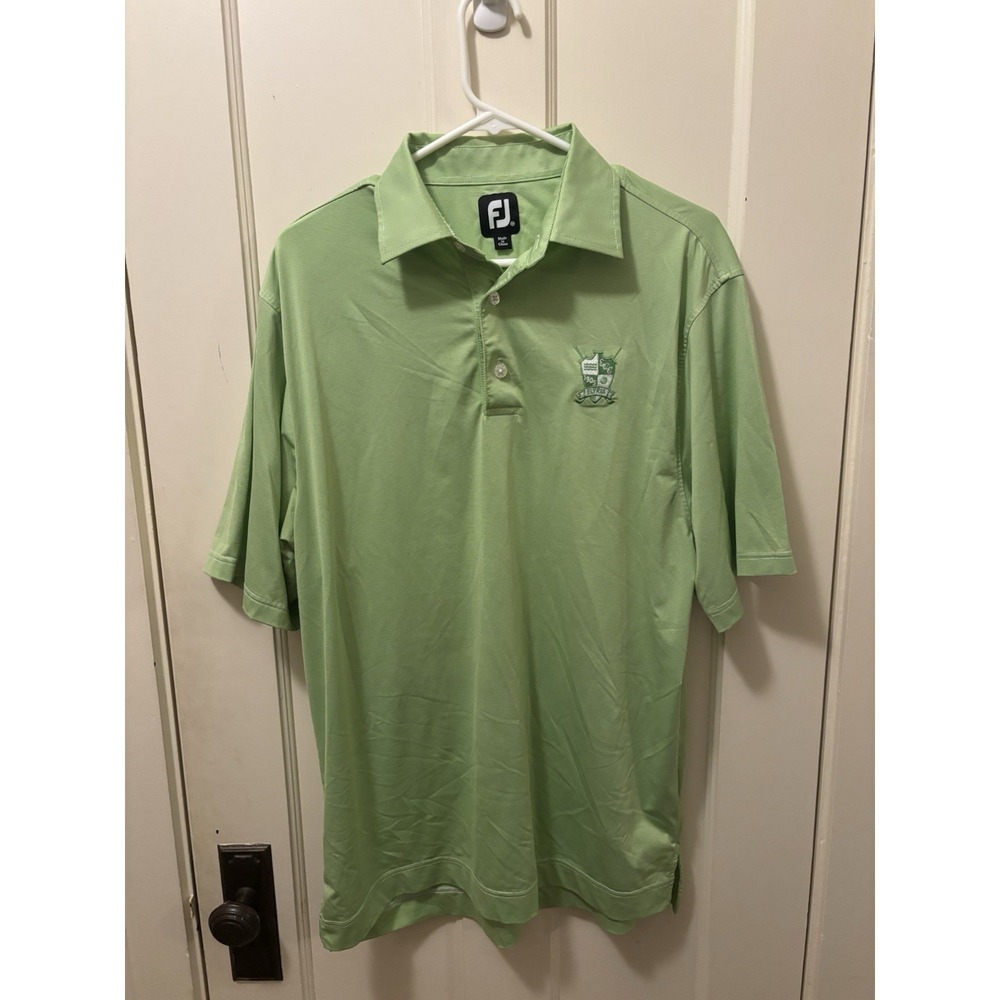 FootJoy  Elyria Country Club Golf Shirt Top Polo Green Medium